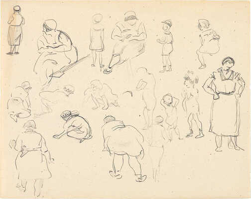 Митрохин Дмитрий Исидорович. Лот из четырех листов с набросками